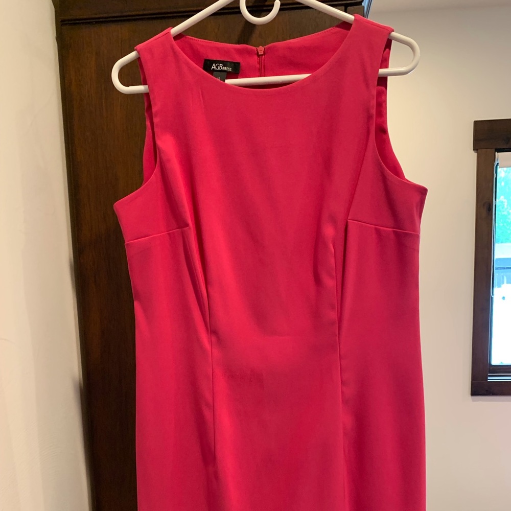 AGB DRESS hot pink sleeveless dress